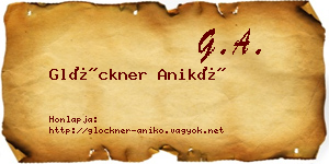 Glöckner Anikó névjegykártya